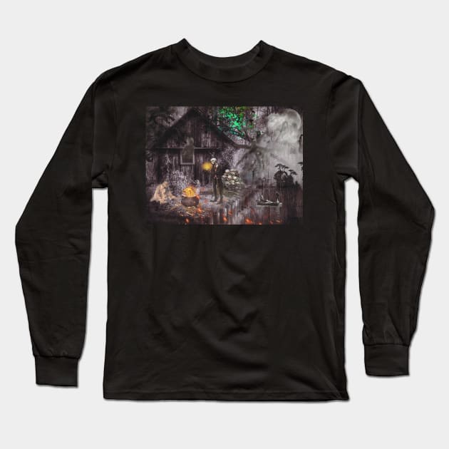 DEMON DINNER Long Sleeve T-Shirt by MICHAEL ZHOU